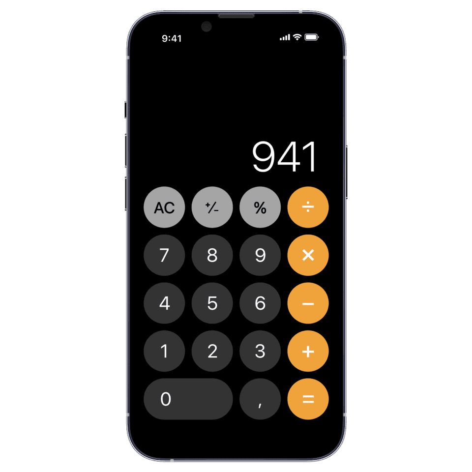 iOS 17 Calculator App clone